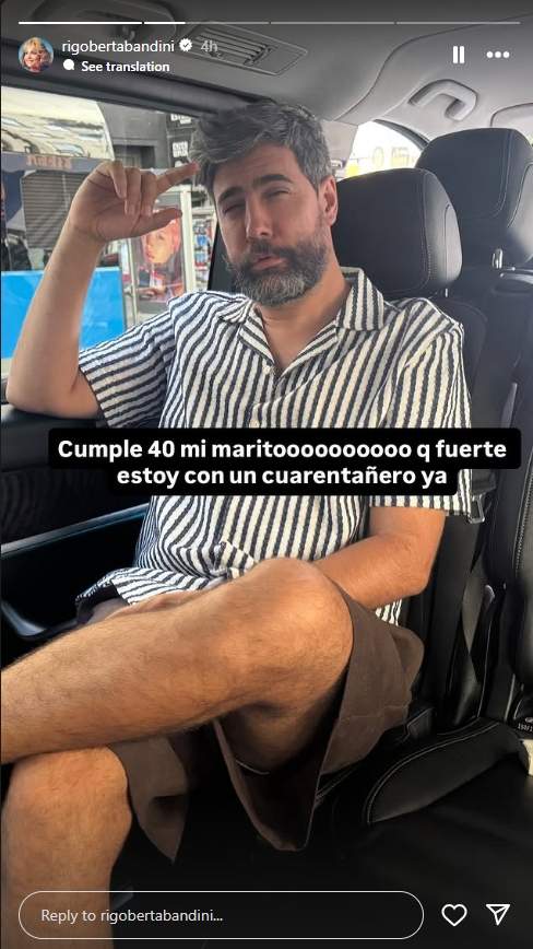 La felicitació de Rigoberta Bandini al seu marit Esteban Navarro Instagram La felicitació de Rigoberta Bandini al seu marit Esteban Navarro Instagram
