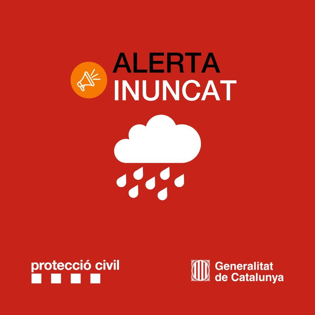 Catalunya, en alerta per possibles inundacions davant un horitzó de dos dies amb pluges torrencials
