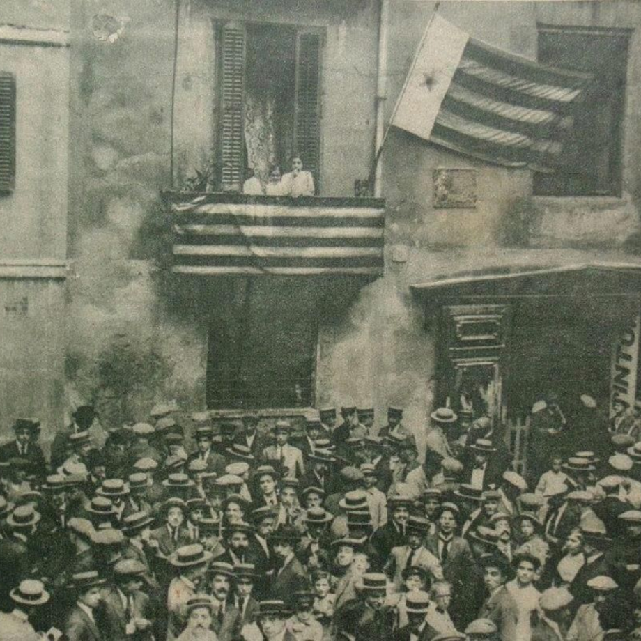 Primera commemoració massiva de l'Onze de Setembre. Fossar de les Moreres (1914)