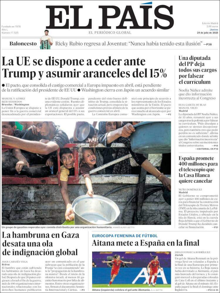 Portada 'El País' Portada 'El País'
