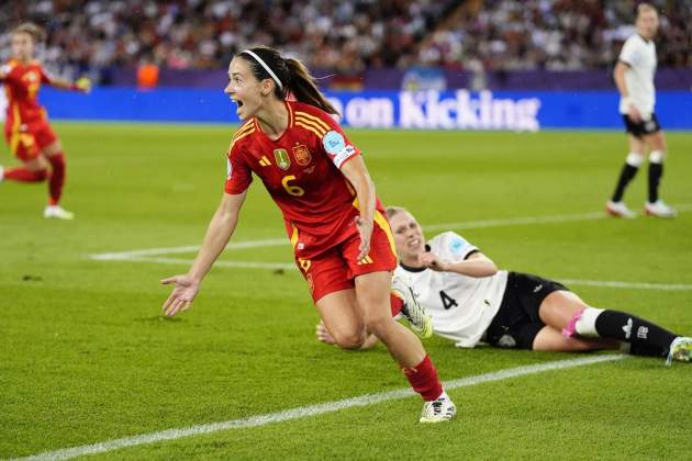 Aitana Bonmatí celebrando gol en la Eurocopa vs Alemania / Foto: Europa Press Aitana Bonmatí celebrando gol en la Eurocopa vs Alemania / Foto: Europa Press
