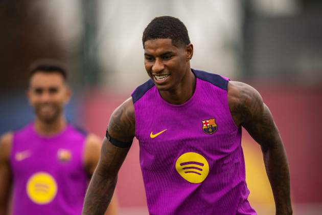 Rashford entrenamiento FCB