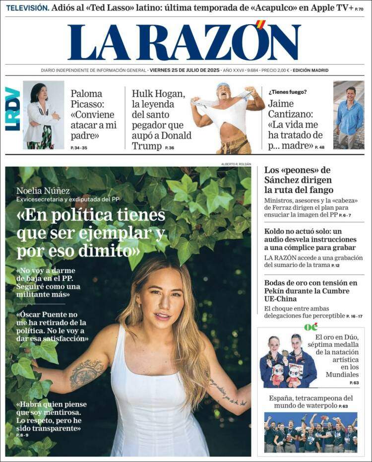 Portada 'La Razón'