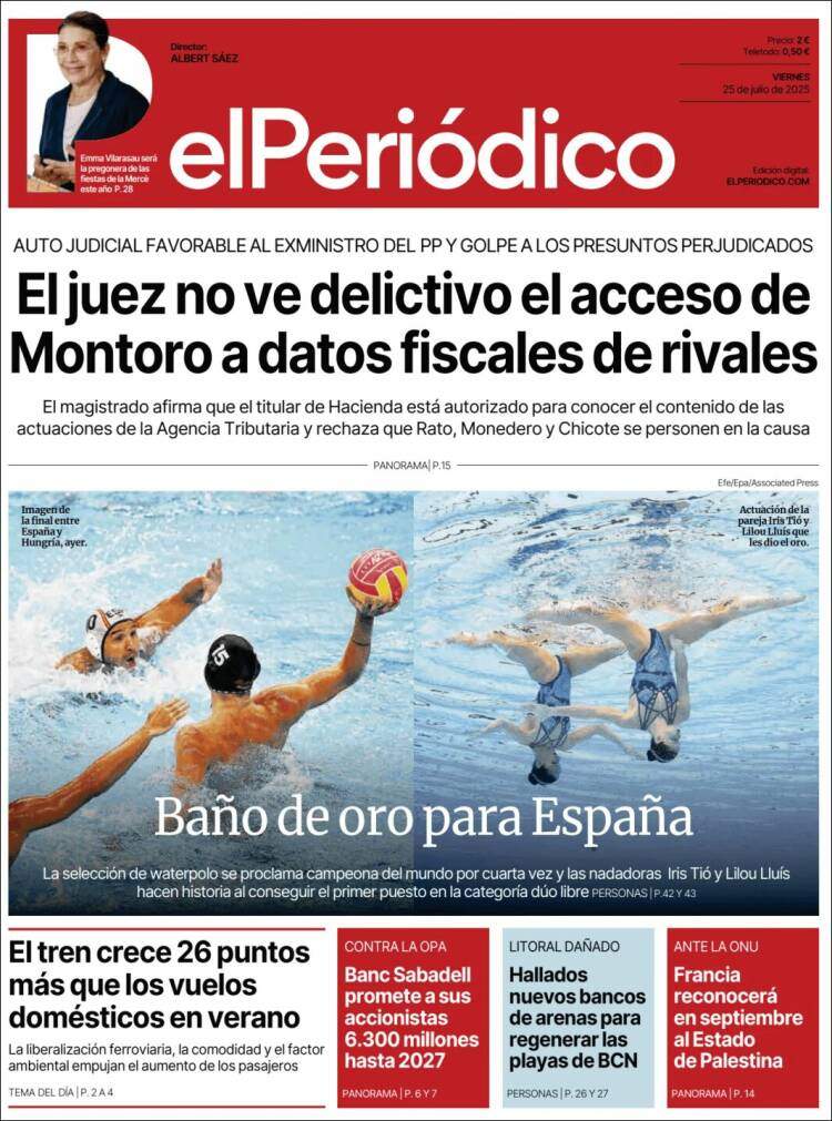 Portada 'El Periódico'