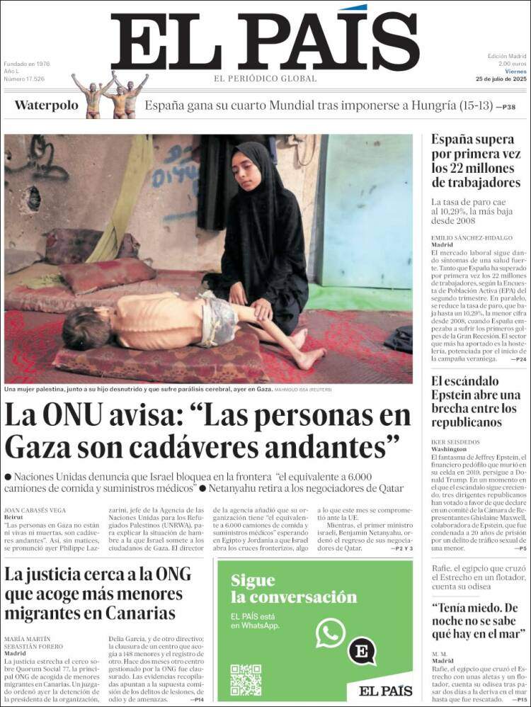 Portada 'El País' Portada 'El País'