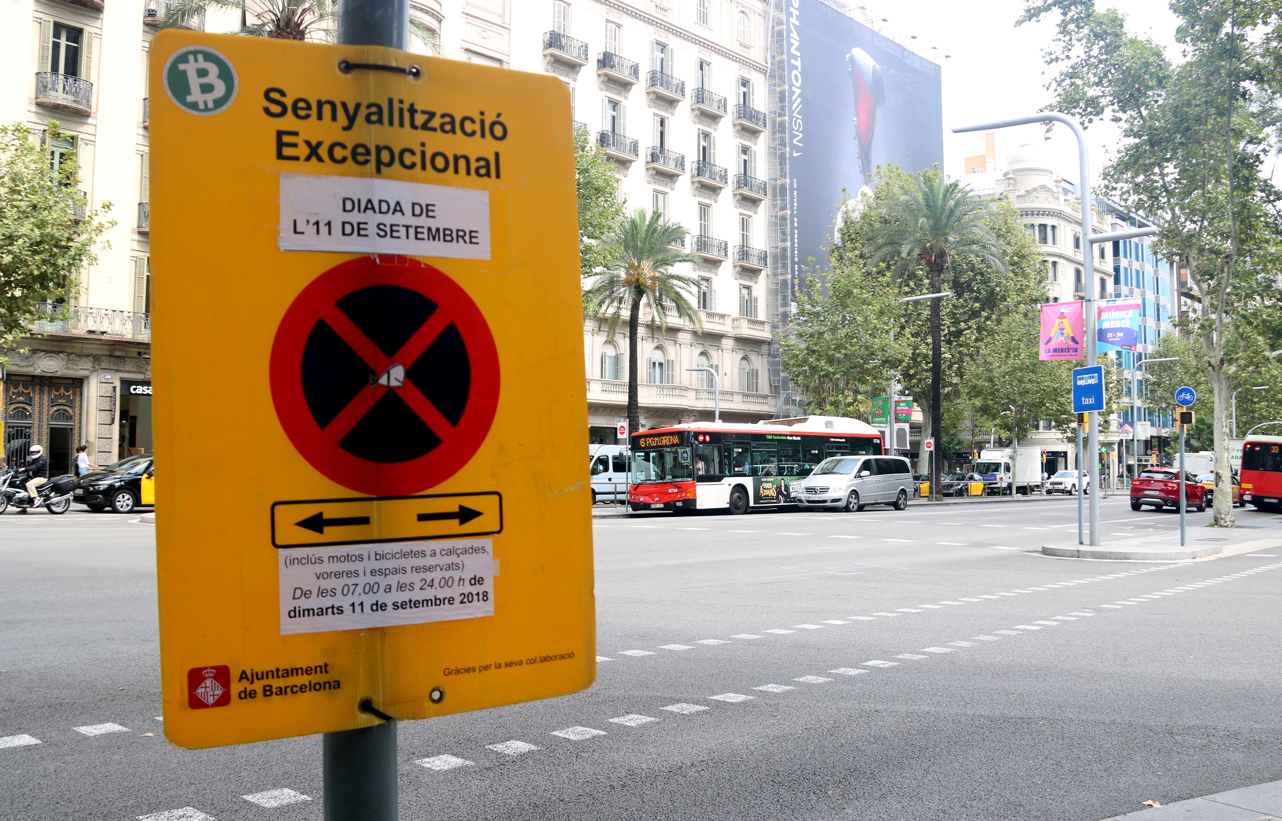 La manifestación de la Diada no existe en la prensa española
