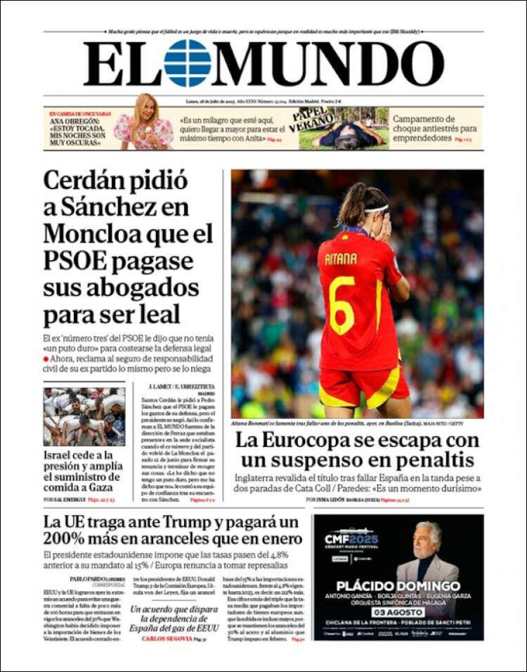 Portada 'El Mundo' Portada 'El Mundo'