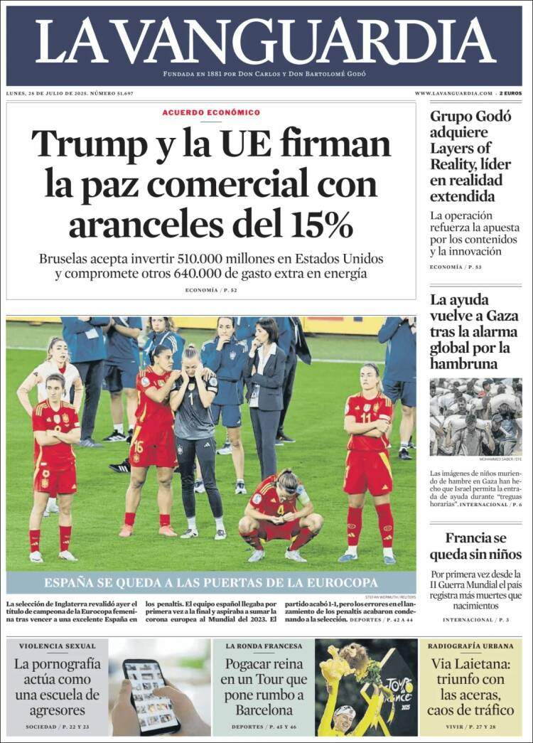 Portada 'La Vanguardia' Portada 'La Vanguardia'