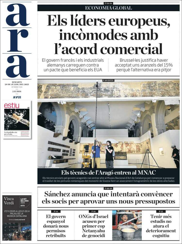 Portada 'Ara' Portada 'Ara'