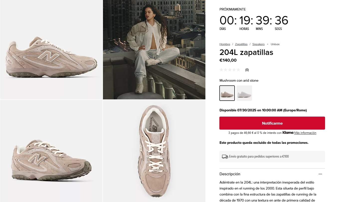Rosalía New Balance 204L color marró Rosalía New Balance 204L color marró