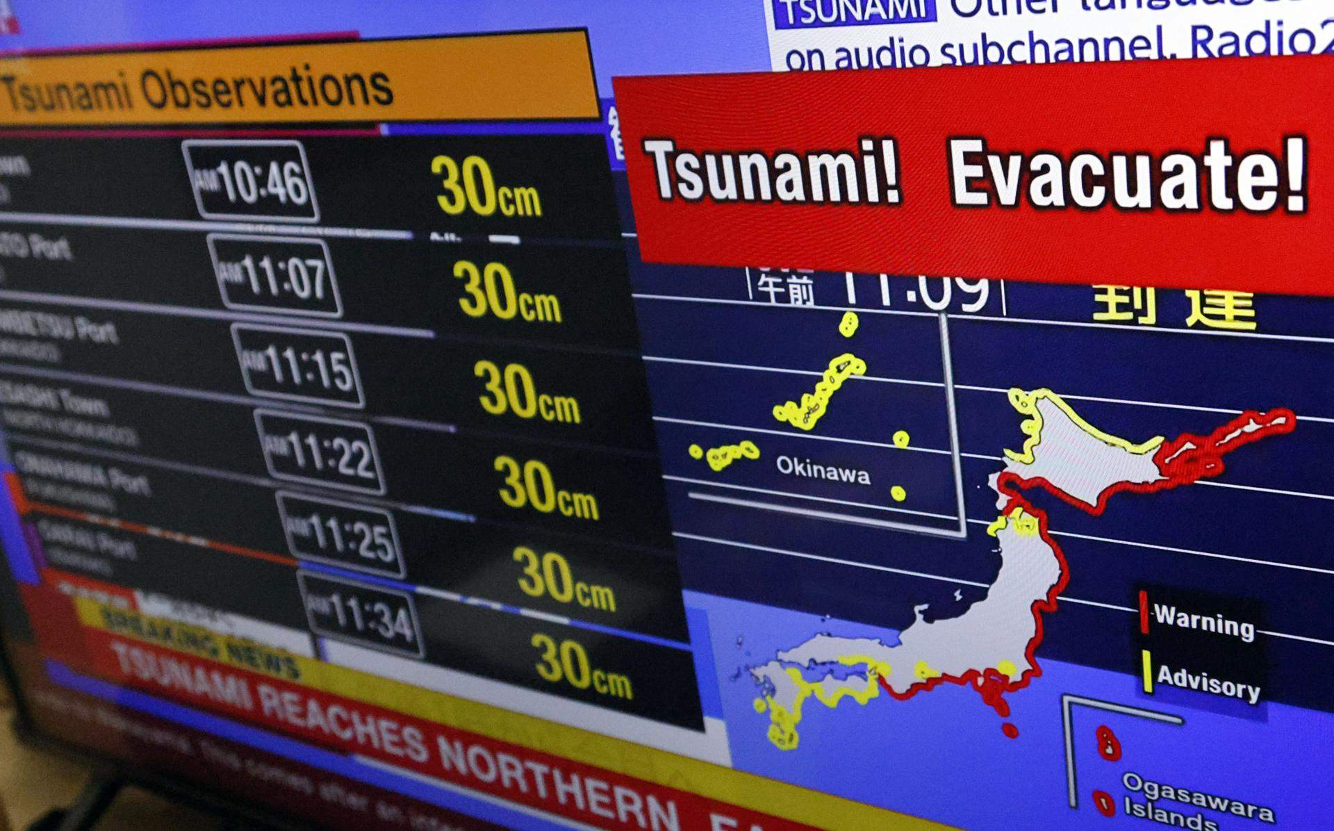 Alerta de tsunami en el Pacífico por un terremoto de magnitud 8,8 en la península rusa de Kamchatka
