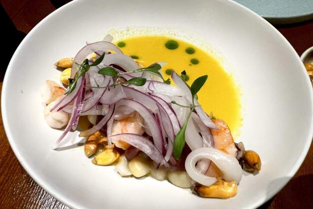 Ceviche d'ají amarillo del restaurante Macambo Foto Oriol Foix