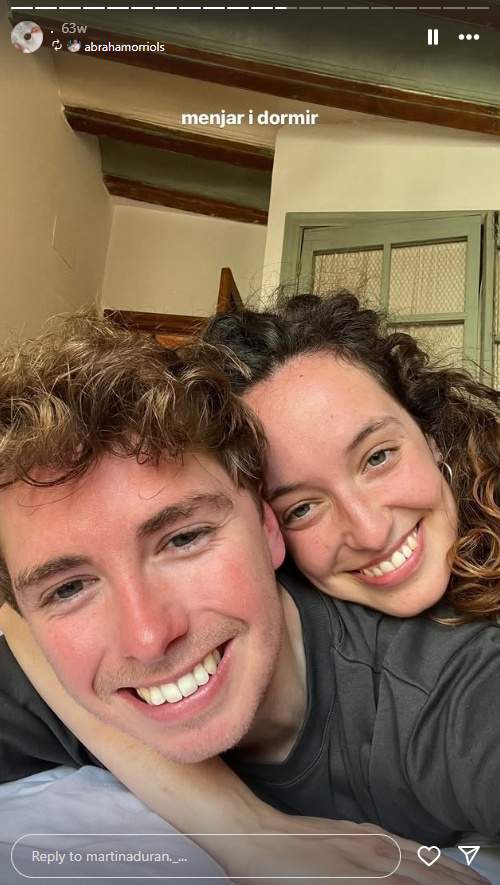 Abraham Orriols y Martina Instagram