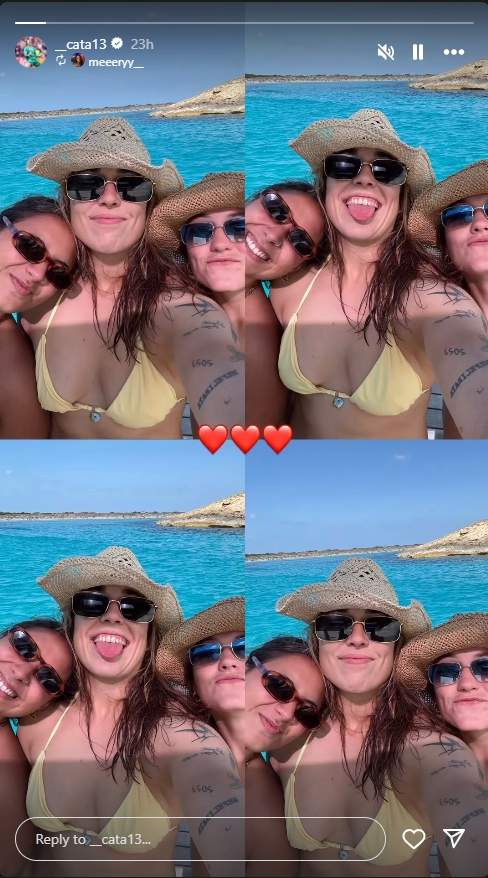 Cata Coll i Clàudia Pina amb una amiga Instagram Cata Coll i Clàudia Pina amb una amiga Instagram