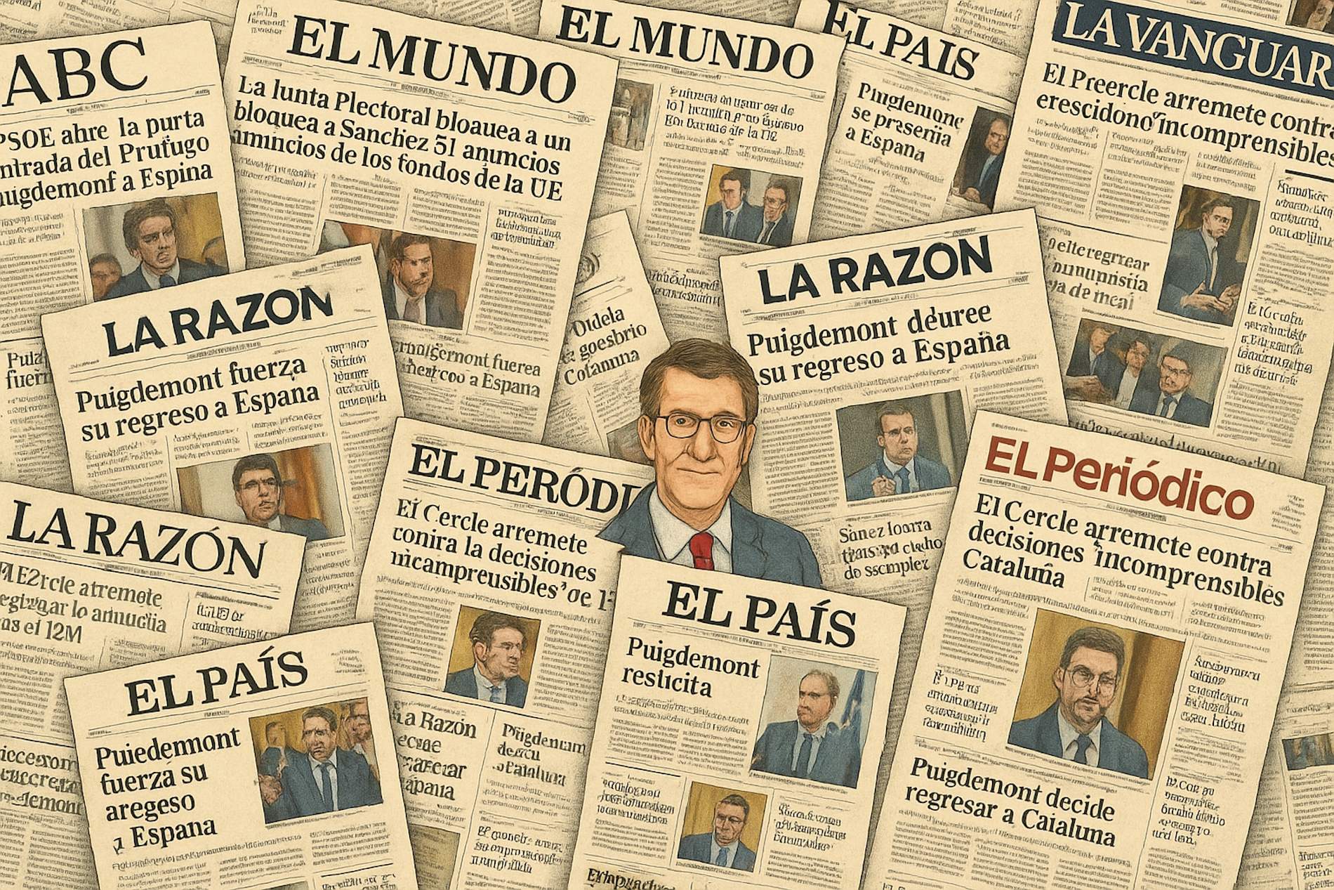 ¿Dónde está Feijóo en las portadas?