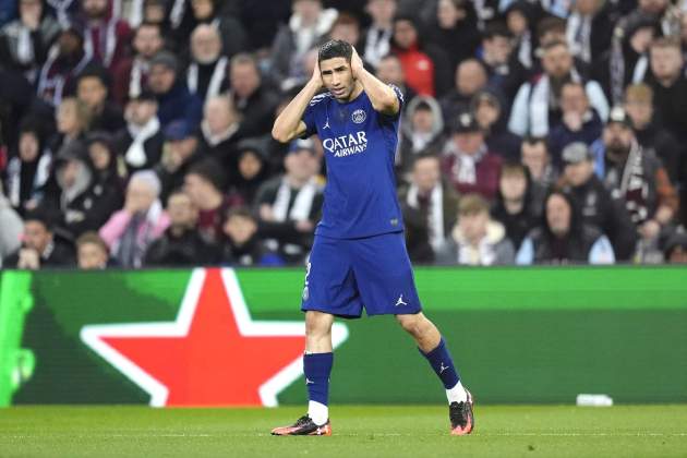 Achraf en un partido de Champions contra el Aston Villa / Foto: Europa Press Achraf en un partido de Champions contra el Aston Villa / Foto: Europa Press