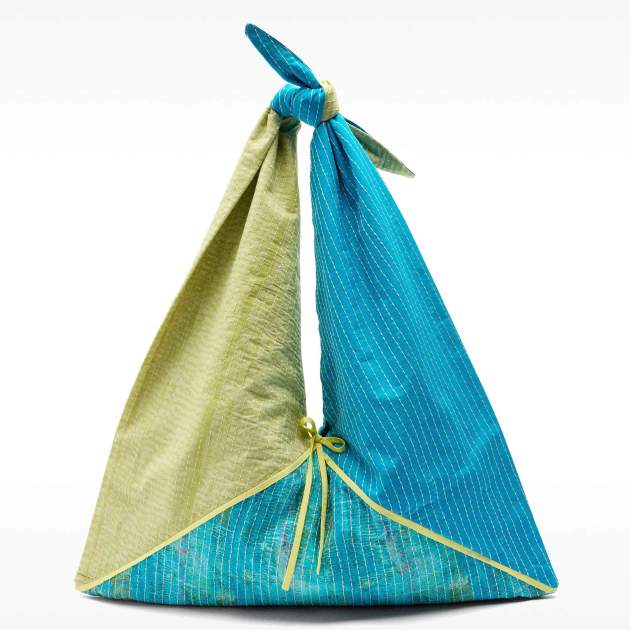 Bolso de hombro de tejido
