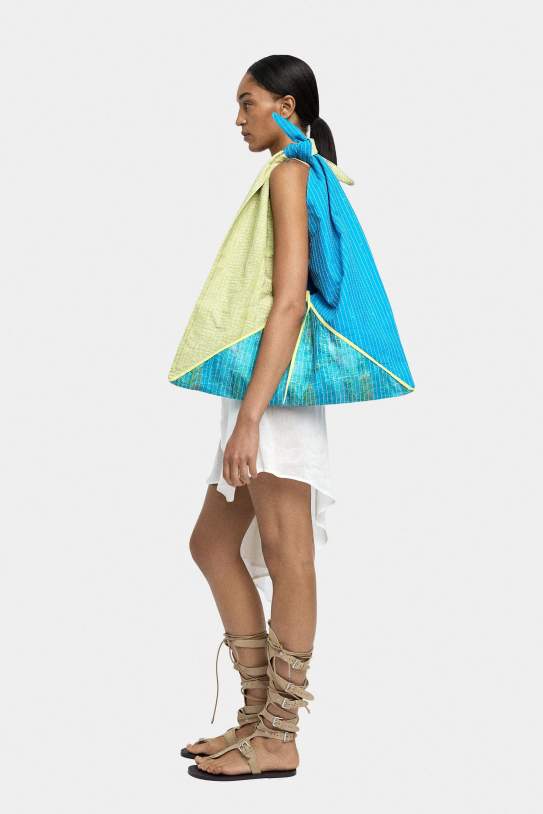 Bolso de hombro de tejido