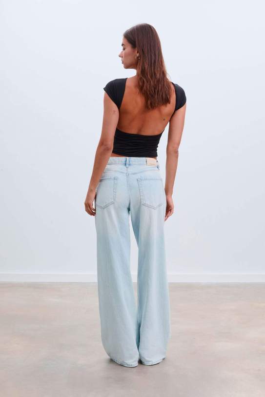 D91 jeans low wide leg