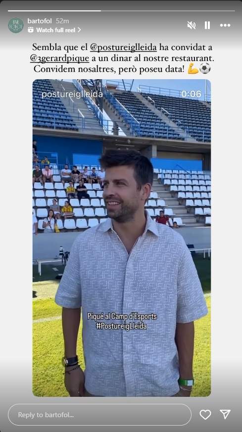 Invitació dinar Gerard Piqué a Lleida Instagram Invitació dinar Gerard Piqué a Lleida Instagram