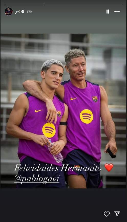 Lewaandowski felicita Gavi   Instagram