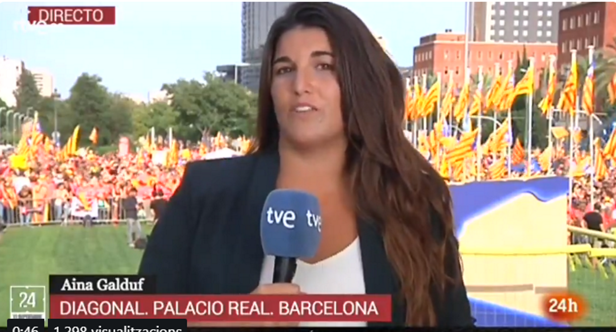 Rabieta unionista porque TVE ha emitido en directo la manifestación