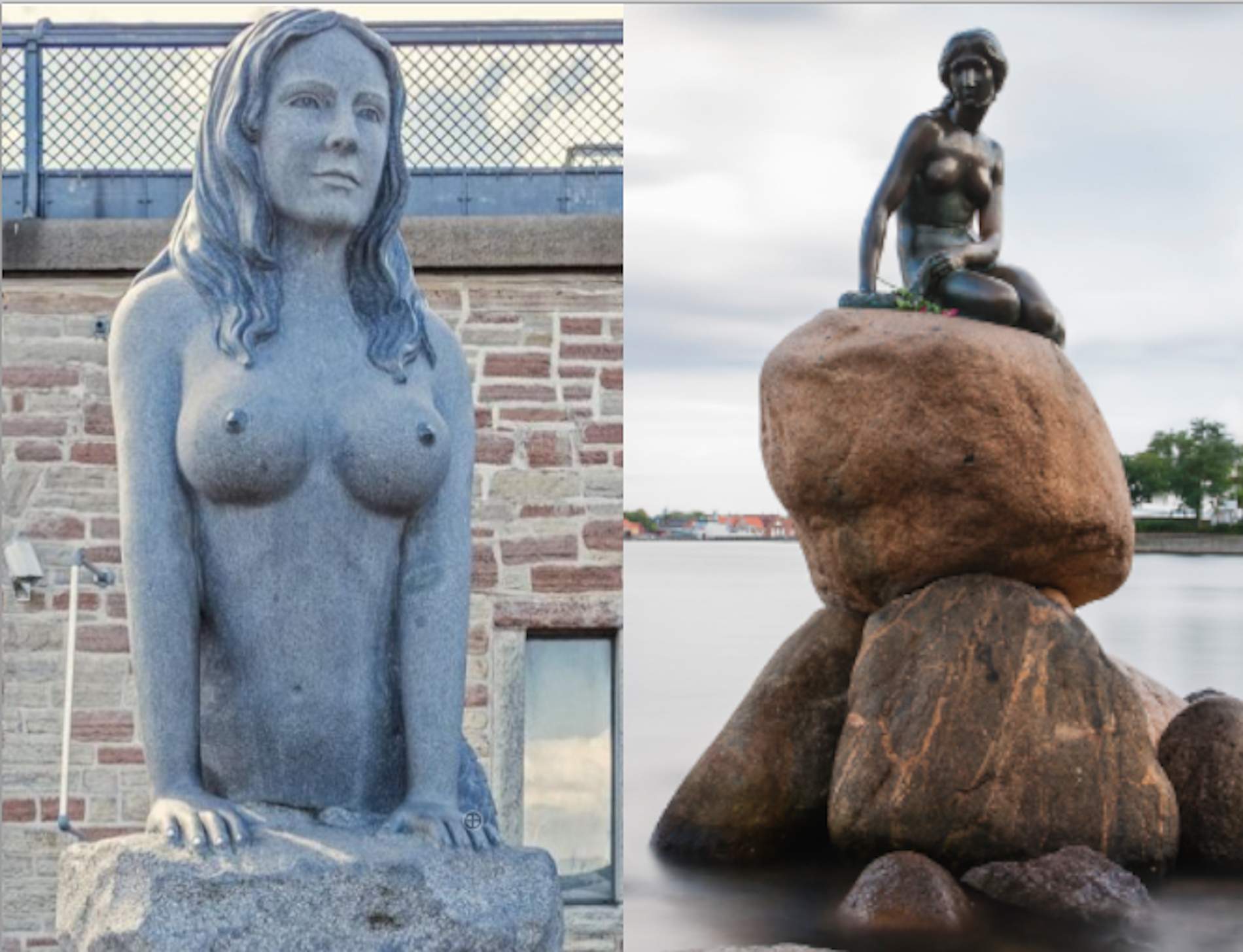 Quines diferències hi ha entre la "pornogràfica" ‘La gran sirena’ i la icònica 'La sireneta' de Copenhaguen'?