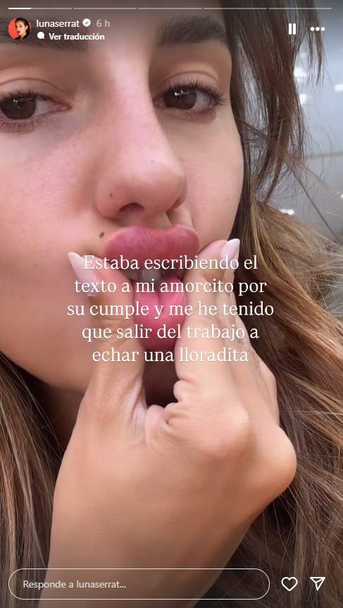 Luna Serrat plora   Instagram,