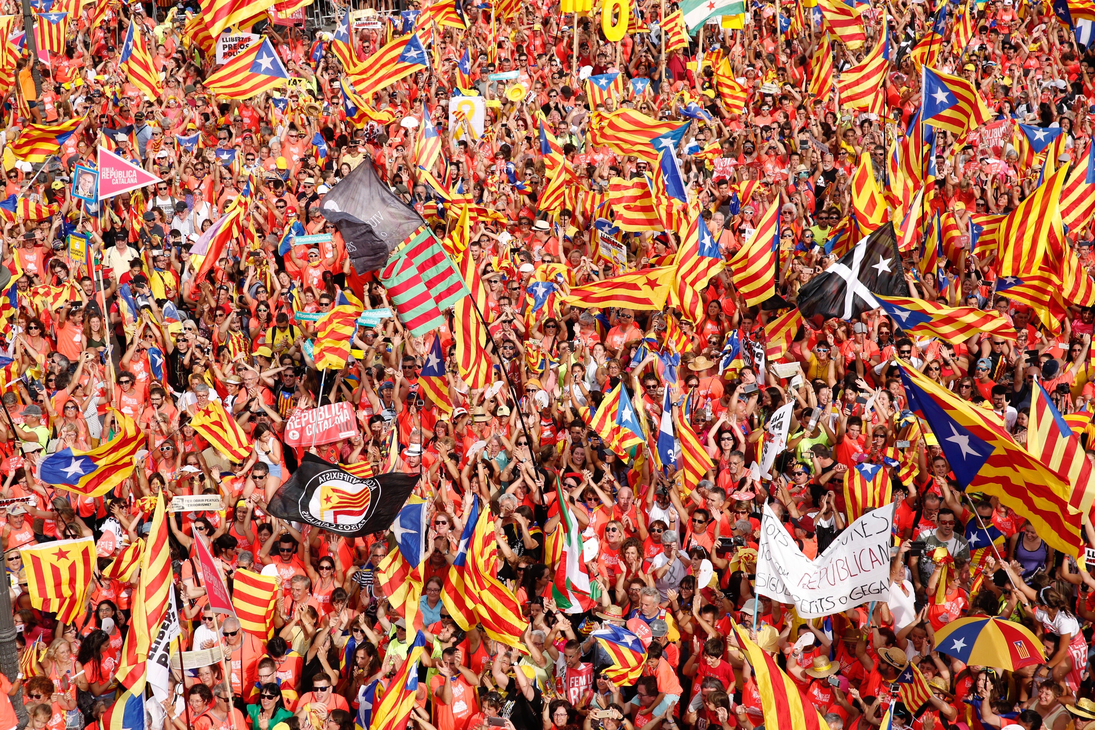 La manifestació de la Diada té 37.500 inscrits, un 25% menys que el 2018