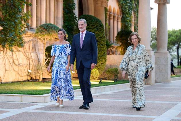Felip VI i Letícia a Marivent amb la reina Sofia