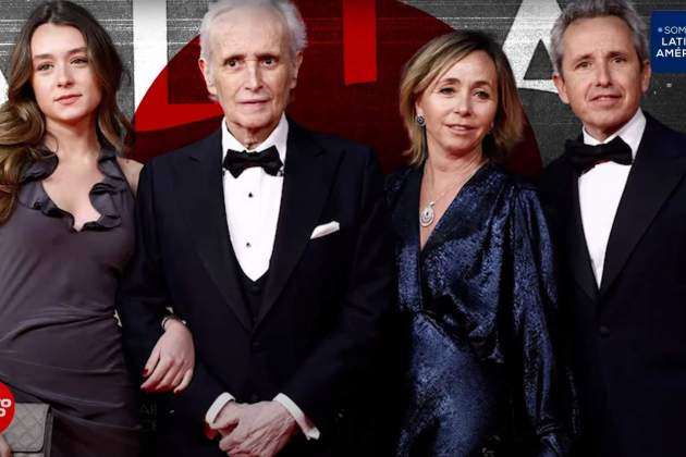 Josep Carreras amb una de les seves netes, la seva nora i el seu fill Albert Carreras   YouTuve