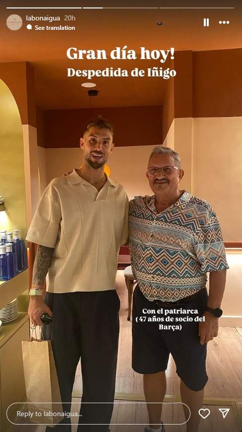 dinar comiat Íñigo Martínez Instagram dinar comiat Íñigo Martínez Instagram