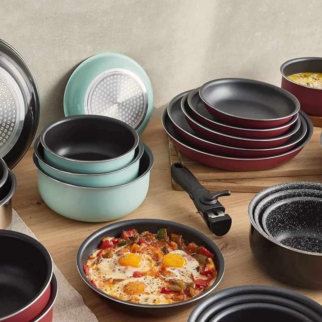 Del foc al forn en segons: així funciona el joc de paelles Bergner amb mànec extraïble