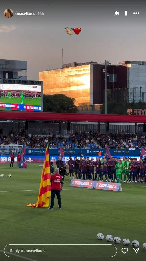 La reacció d'Ona Sellarès al discurs de Ter Stegen / Instagram