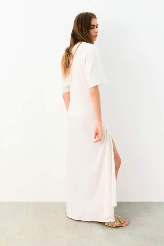 Draped Slit Front Dress Draped Slit Front Dress