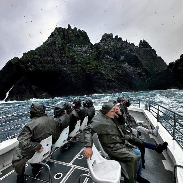 Illa de Skellig Michael. El grup en una navegació al voltant de l'illa / Cedida: Oti Alberca