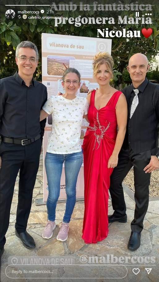 La història de Maria Nicolau amb el grup musical / Instagram La història de Maria Nicolau amb el grup musical / Instagram