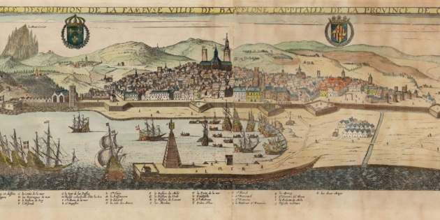 Representación de Barcelona (1645) / Fuente: Cartoteca de Catalunya 