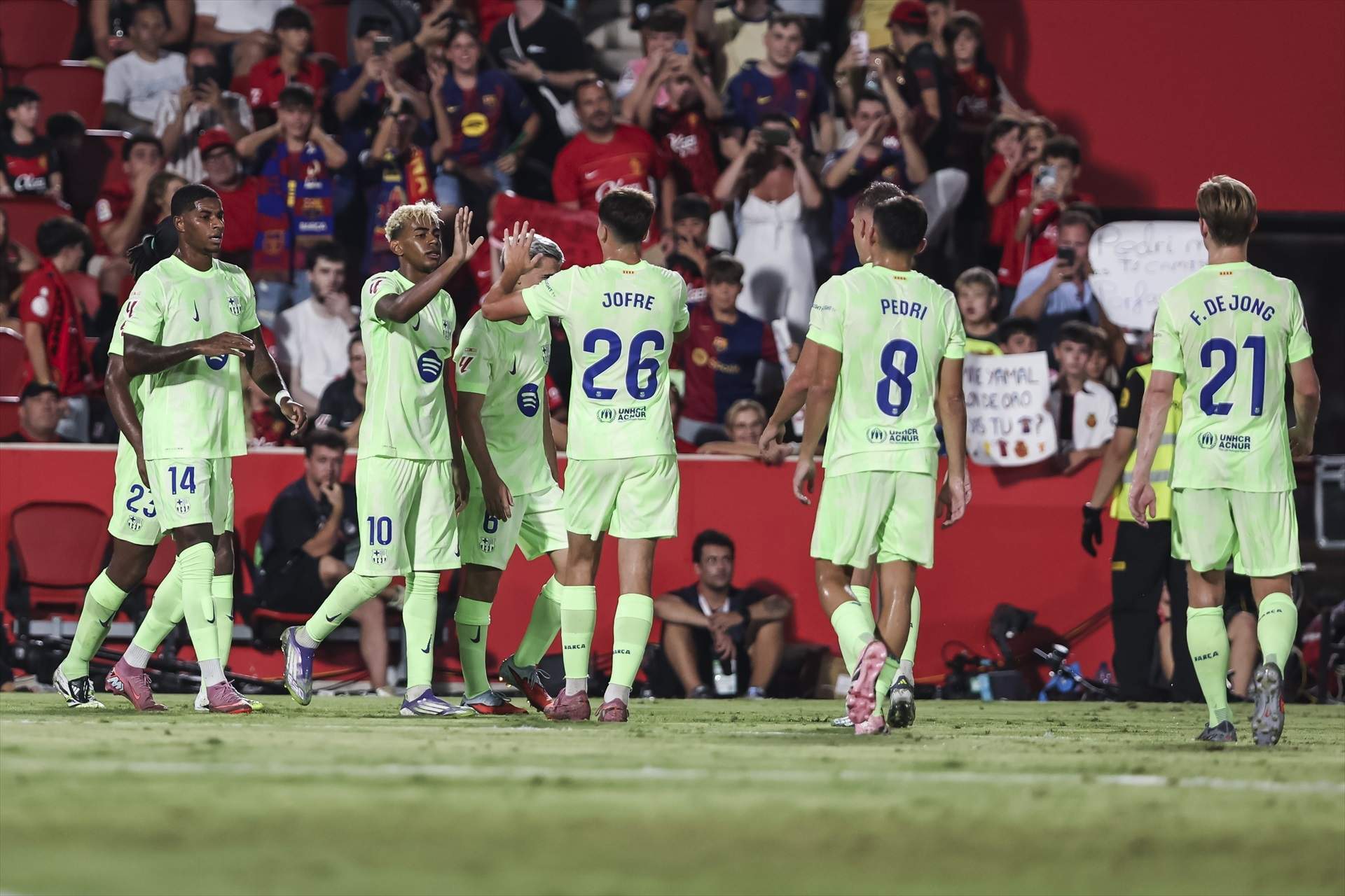 Celebració del gol de Lamine Yamal en el Mallorca vs Barça / Foto: Europa Press