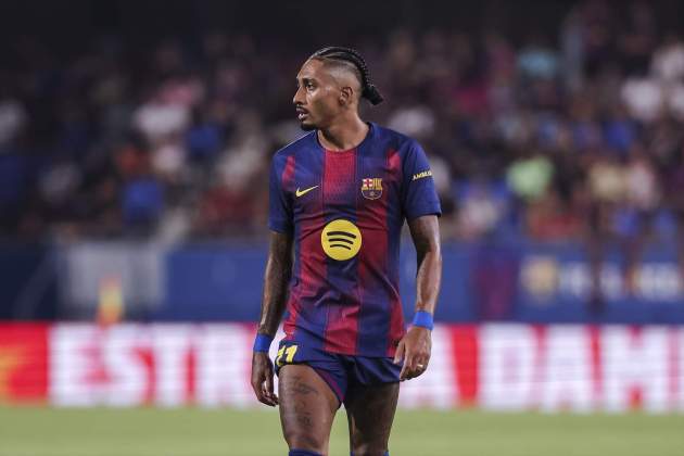 Raphinha en un partit amb el Barça / Foto: Europa Press