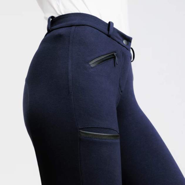 Pantalons Equitació 140 Dona Blau Marí amb badanes