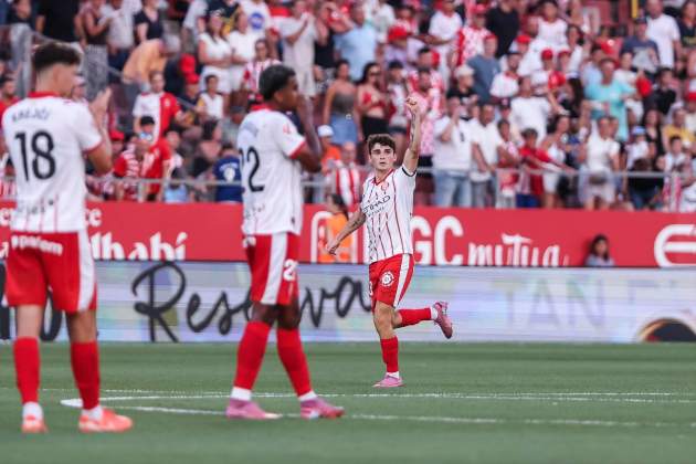 Gol de Joel Roca amb el Girona / Foto: Europa Press