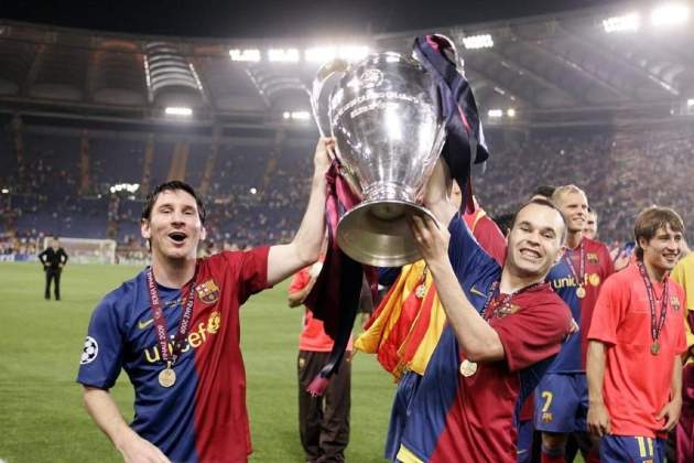 Leo Messi Andrés Iniesta Champions 2009 Leo Messi Andrés Iniesta Champions 2009