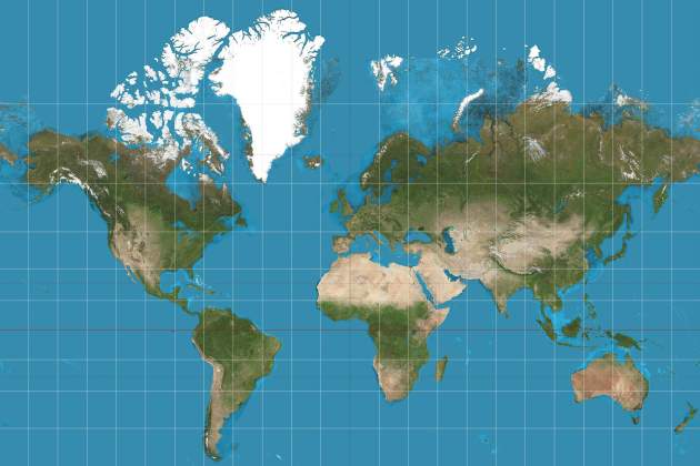 Mercator projection Square (1)