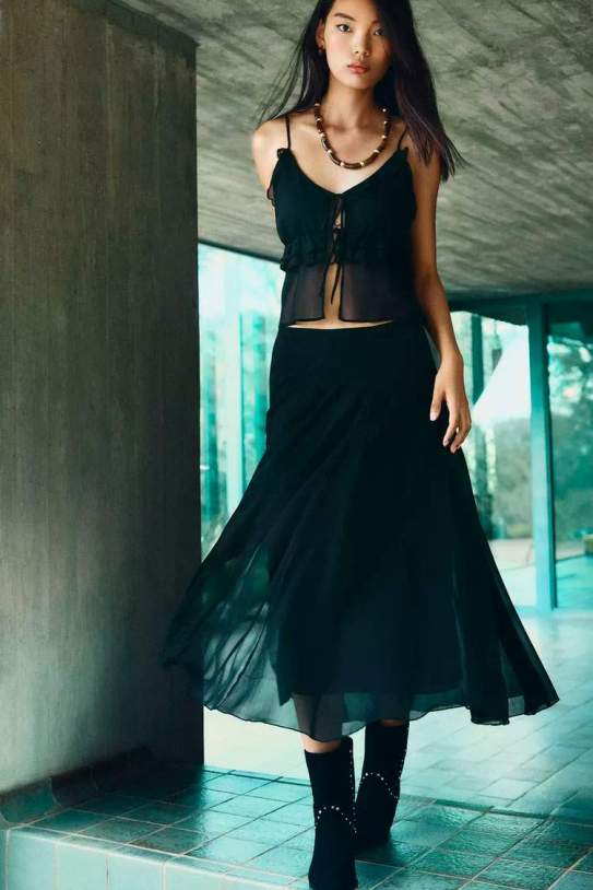 Faldilla|Falda midi vuelo1 Faldilla|Falda midi vuelo1