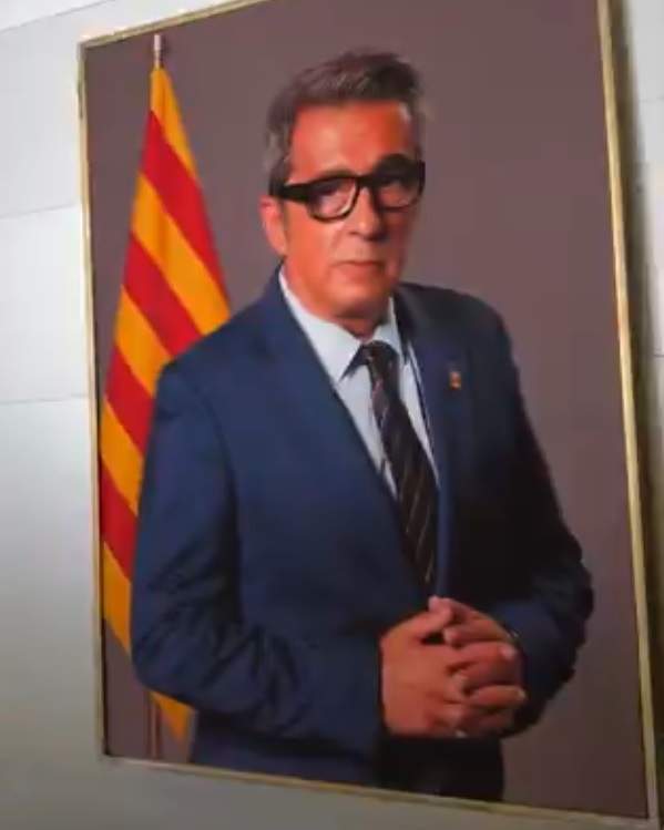 Foto d'Andreu Buenafuente com a president de la Generalitat a 'Departament Amades' TV3