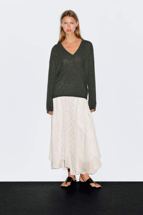 Faldilla|Falda midi asimètrica cuadros1 Faldilla|Falda midi asimètrica cuadros1