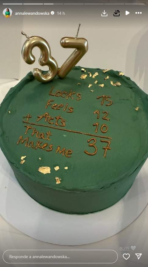 Pastel de Anna Lewandowska a su marido Robert IG