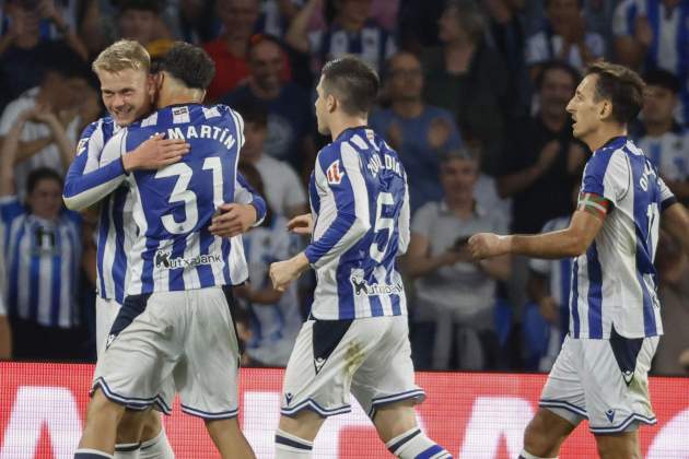 Gol Óskarrson Real Sociedad Espanyol / Foto: EFE Gol Óskarrson Real Sociedad Espanyol / Foto: EFE