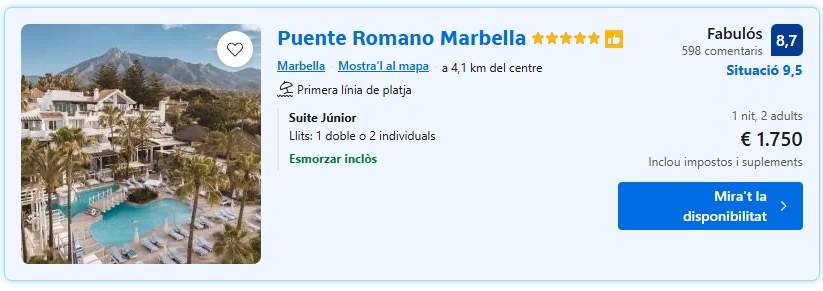 El preu de l'hotel pel pròxim cap de setmana / Booking El preu de l'hotel pel pròxim cap de setmana / Booking
